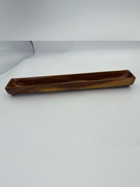 Gorgeous Mid-Century Modern Wooden Elongated Serving Tray
